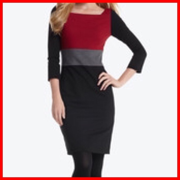 white house black market colorblock dress